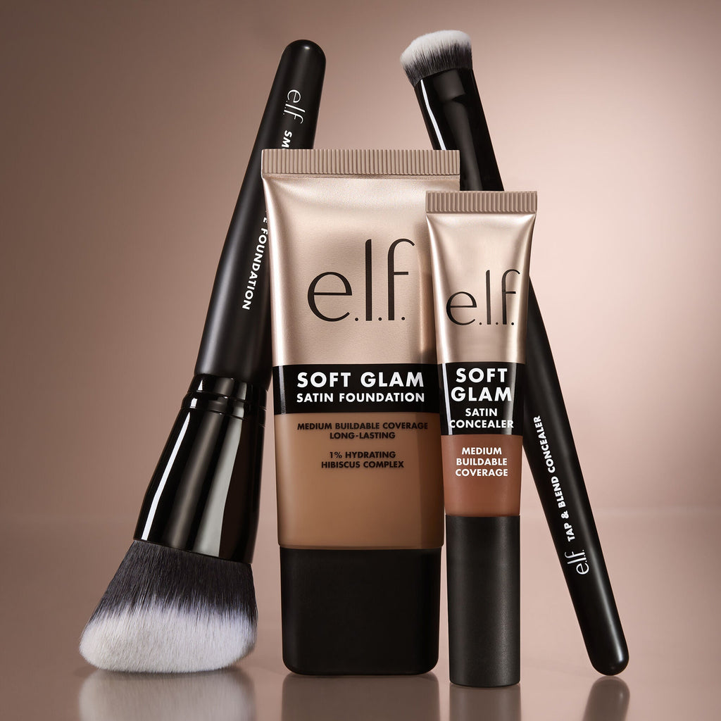 Soft Glam Foundation and Concealer With Recommended Brushes