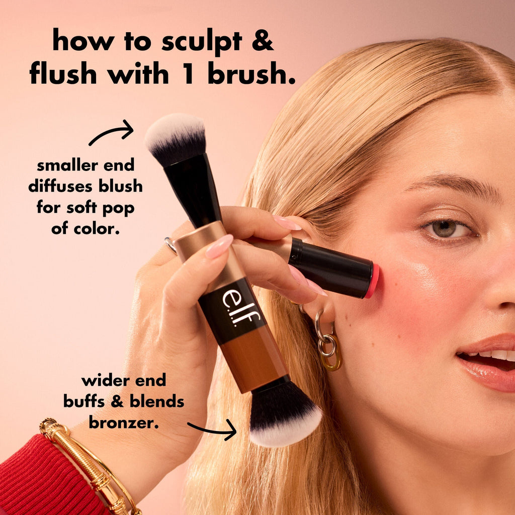 How to Apply Blush and Bronzer with One Makeup Brush